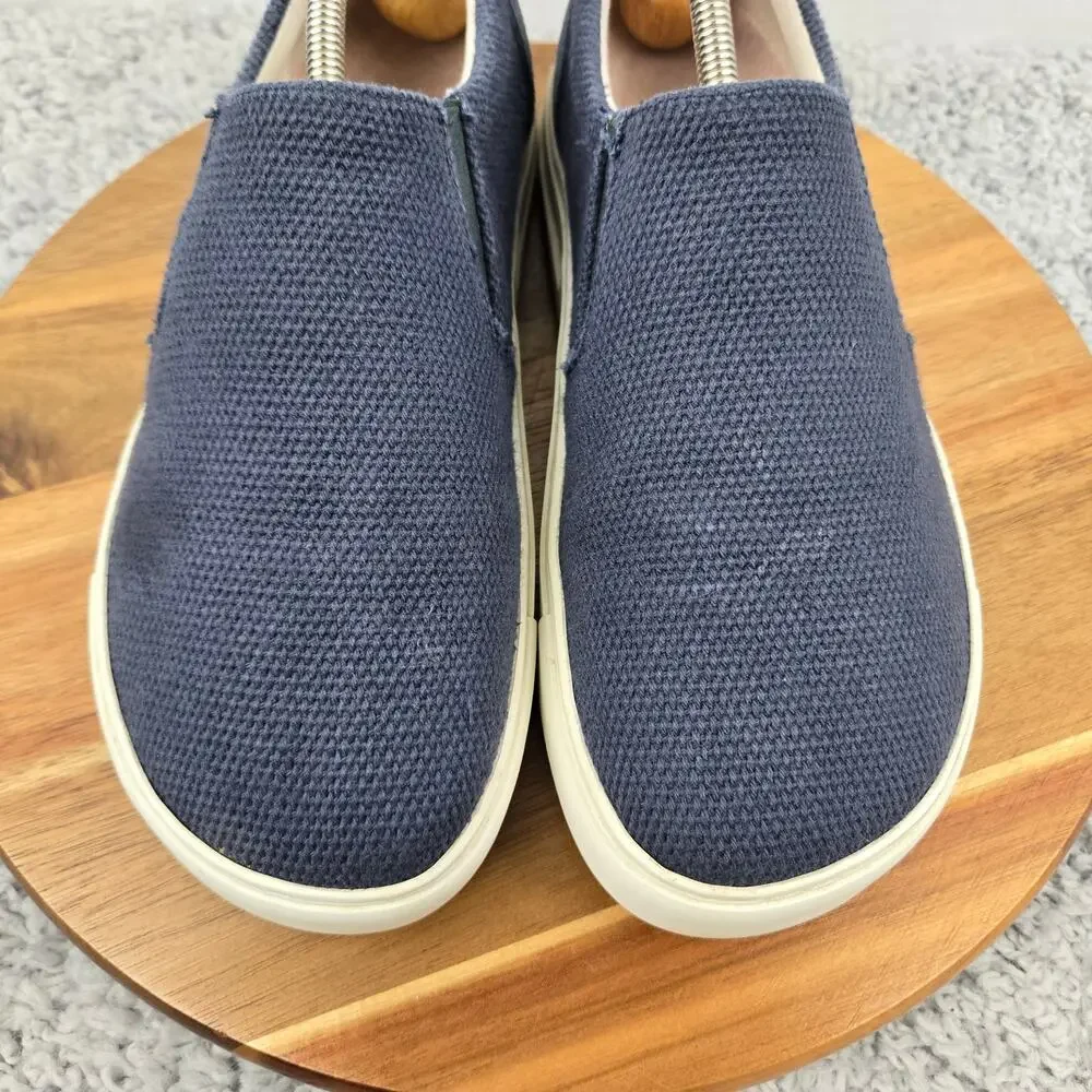 Birkenstock Womens 42 Oswego Midnight Blue Canvas Suede Slip On Daily Sneaker